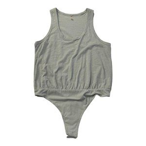 Intimately Free People Gauze Cotton Sleeveless Tee Off Bodysuit in Blue Size SP